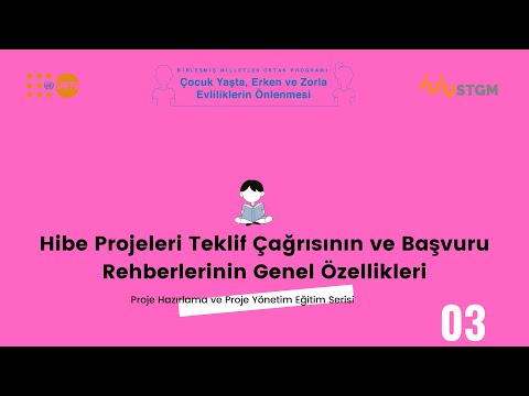 Preview image for the video "Proje Hazırlama Sürecinde Hibe Projeleri Teklif Çağrısının Başvuru Rehberlerinin Genel Özellikleri".