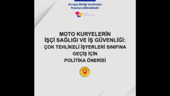 Beyaz kapakta AB ve İSG logoları, ortada bir politika önerisi başlığı yer alıyor.