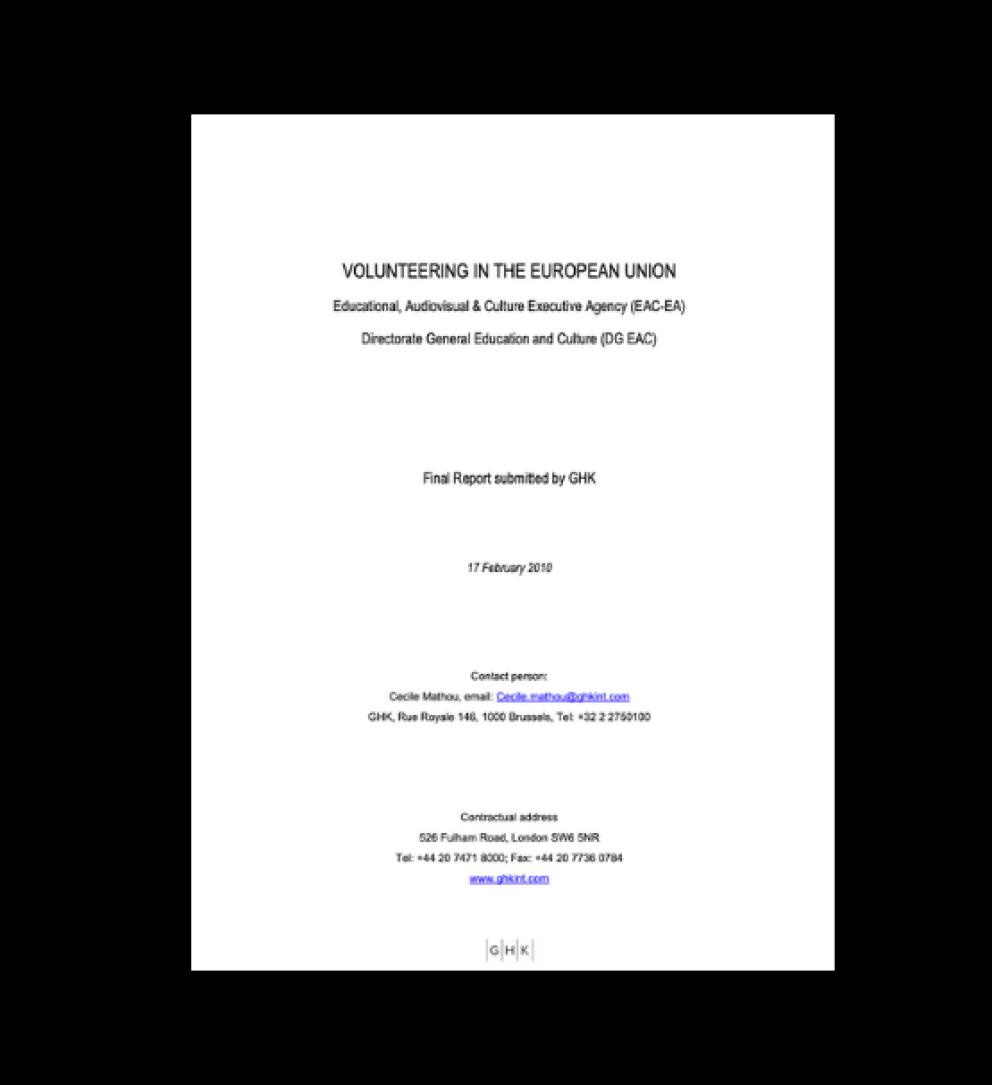 Volunteering in The European Union