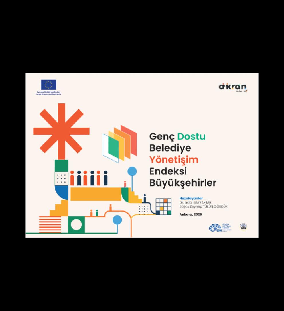Renkli grafikler ve Genç Dostu Belediye Yönetişim Endeksi Büyükşehirler metni