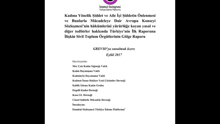 İstanbul Sözleşmesi Türkiye İzleme Platformu 2017 Gölge Raporu
