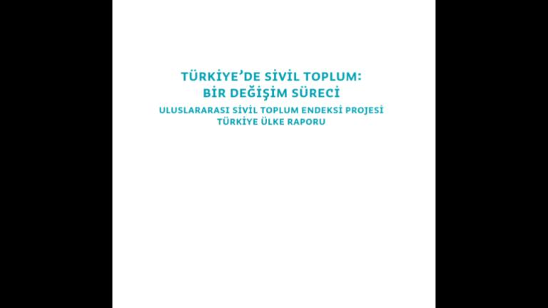 Türkiye’de Sivil Toplum Bir Değişim Süreci