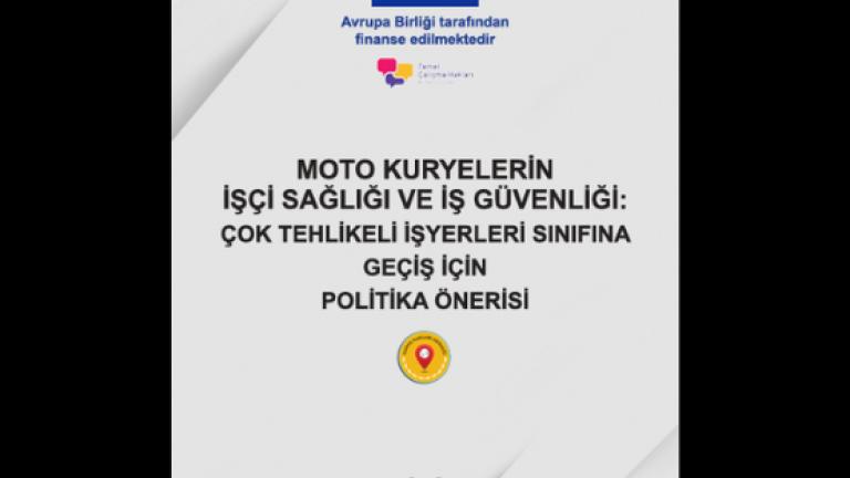 Beyaz kapakta AB ve İSG logoları, ortada bir politika önerisi başlığı yer alıyor.