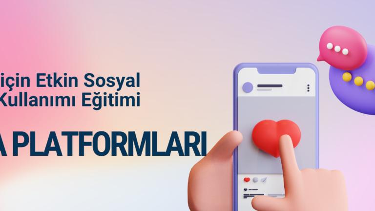 Telefon ekranına kalp simgesiyle beğeni veren parmak, sosyal medya ikonlarıyla birlikte.