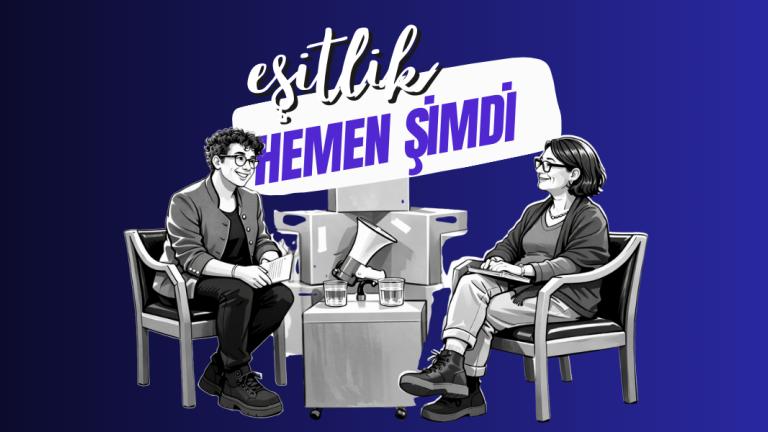 İki kişi sandalyede sohbet ediyor, arkada "Yıldız Kremalı Sohbet" yazısı var.