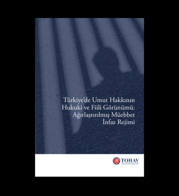 Parmaklıklar ve gölgeyle hapishane kapağı, TOHAV logosu.